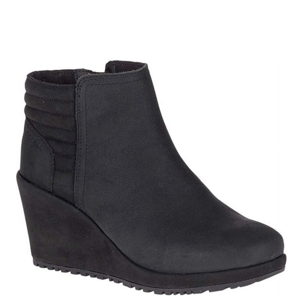 Merrell Tremblant Wedge Bluff Waterproof Booties in Black Size 6